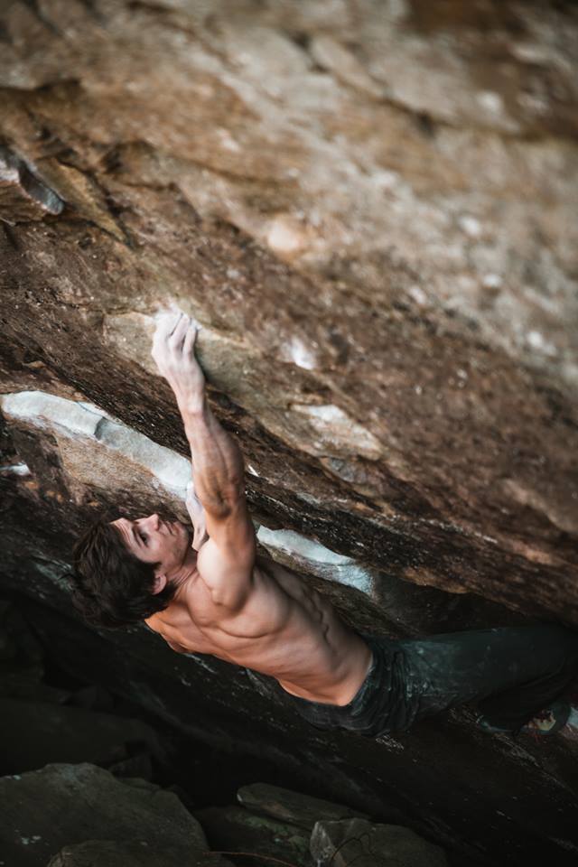 Ryan Sewell causing pain to geologic formations. Photo by our own Fidi!